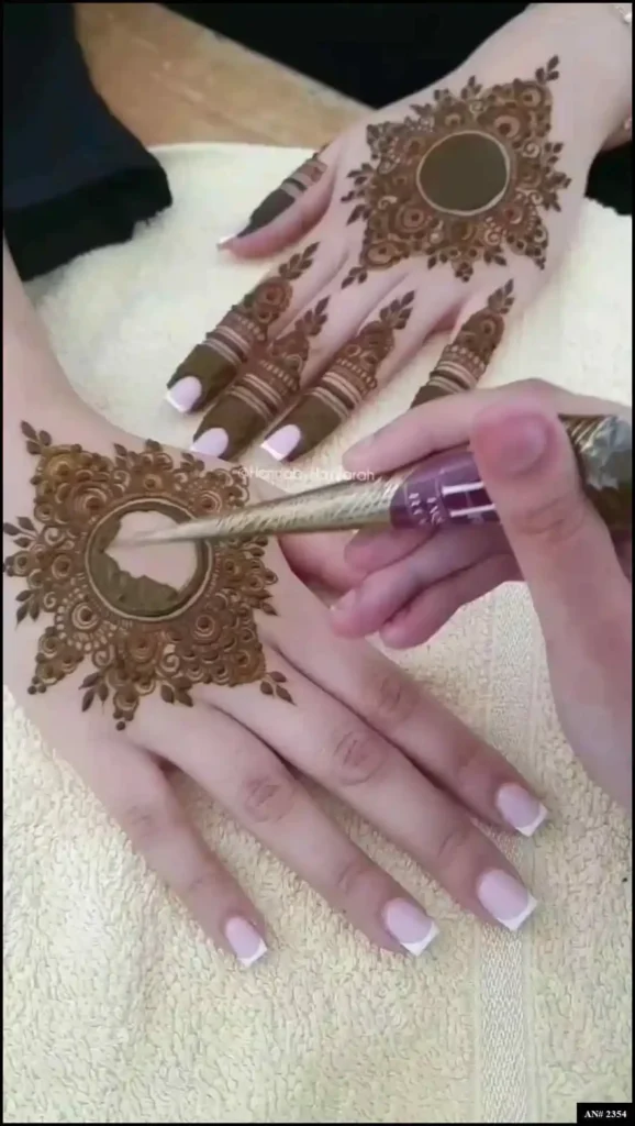 Flower Mehndi Design For Front Hand
