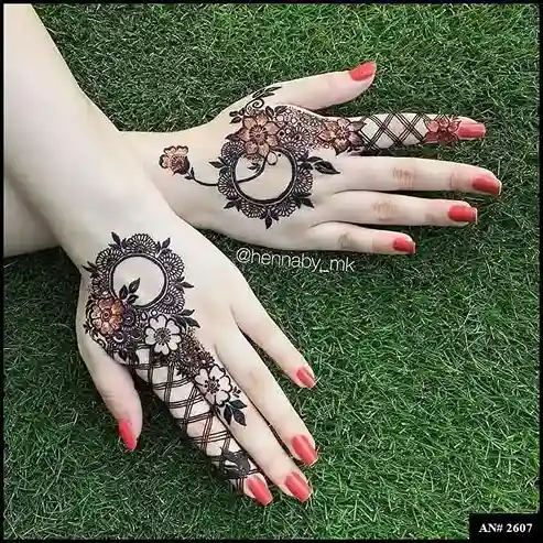 Flower Mehndi Design For Front Hand