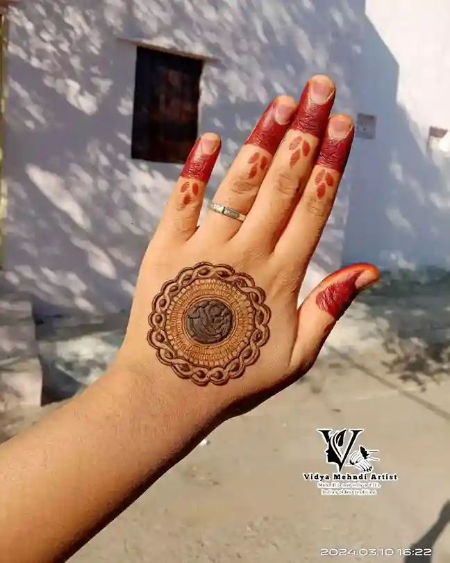 Flower Mehndi Design For Front Hand