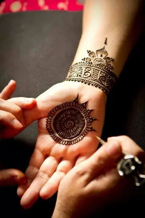 Flower Mehndi Design For Front Hand