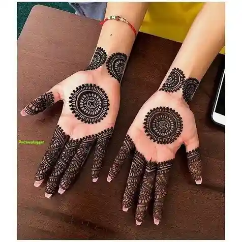 Flower Mehndi Design For Front Hand