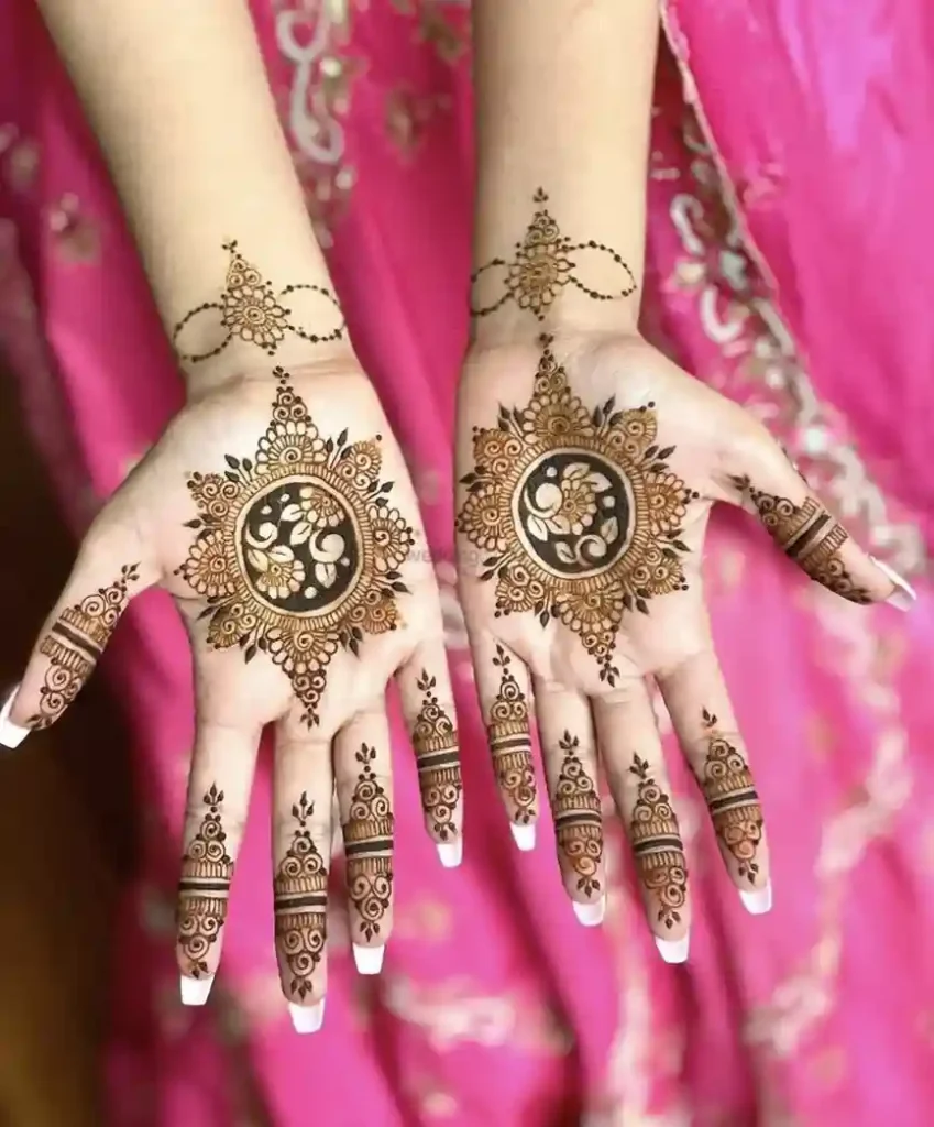Flower Mehndi Design For Front Hand