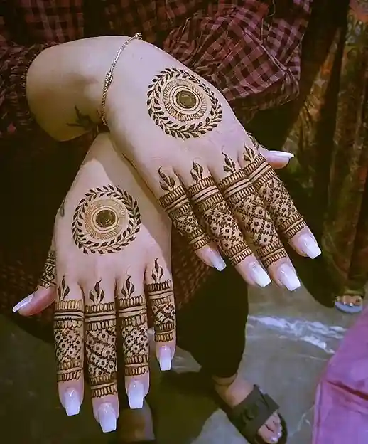 Flower Mehndi Design For Front Hand