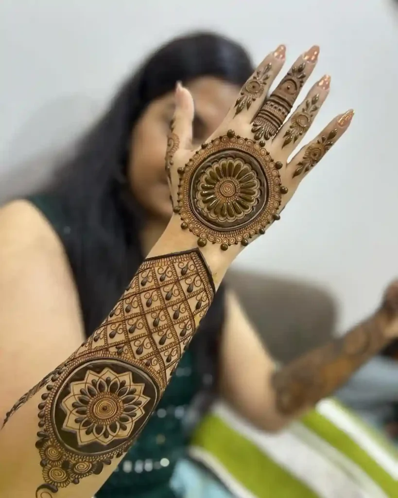 Flower Mehndi Design For Front Hand