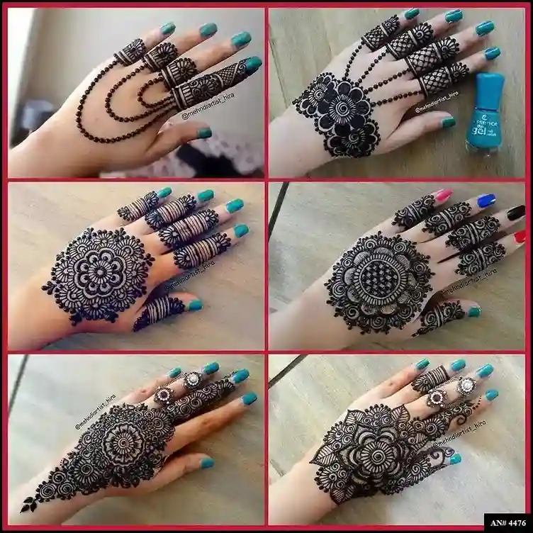 Flower Mehndi Design For Front Hand
