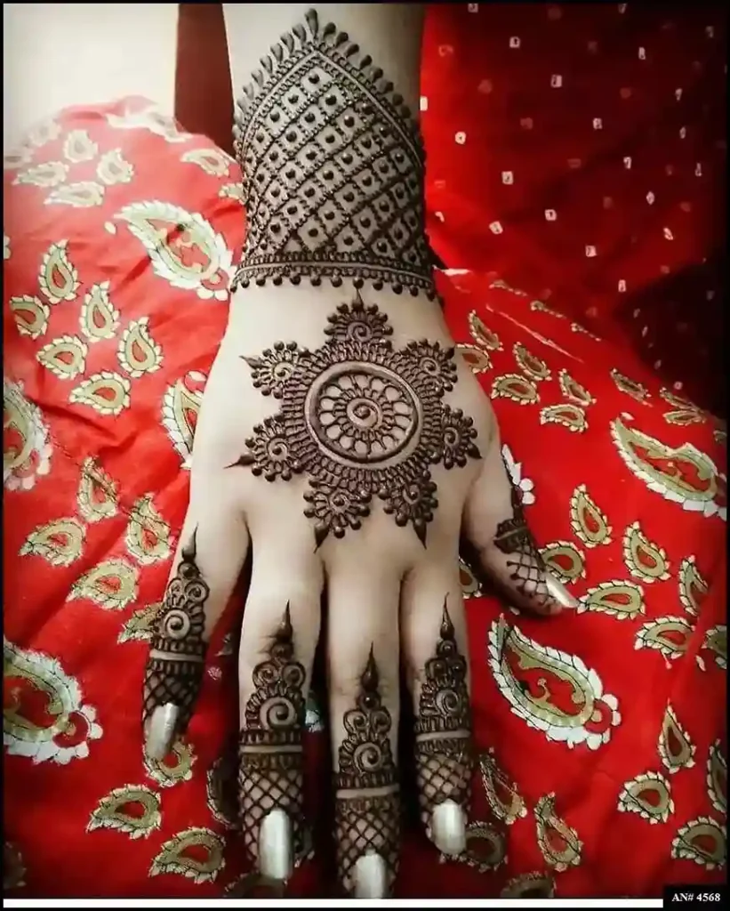 Flower Mehndi Design For Front Hand