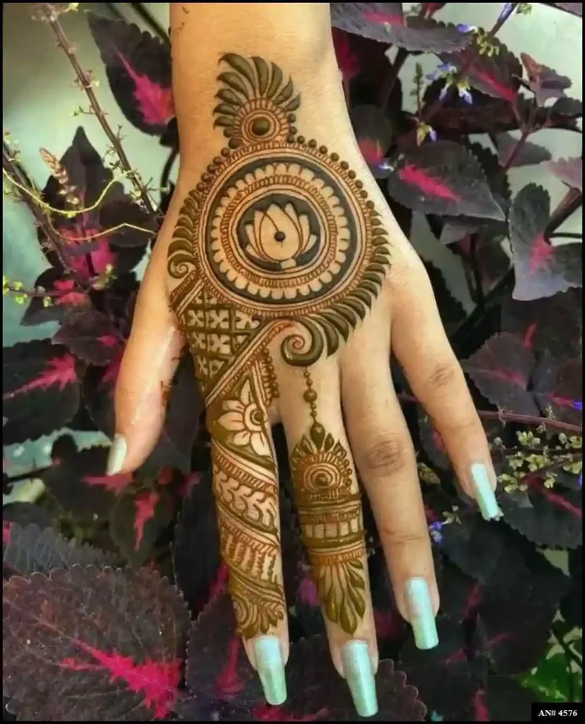 Flower Mehndi Design For Front Hand