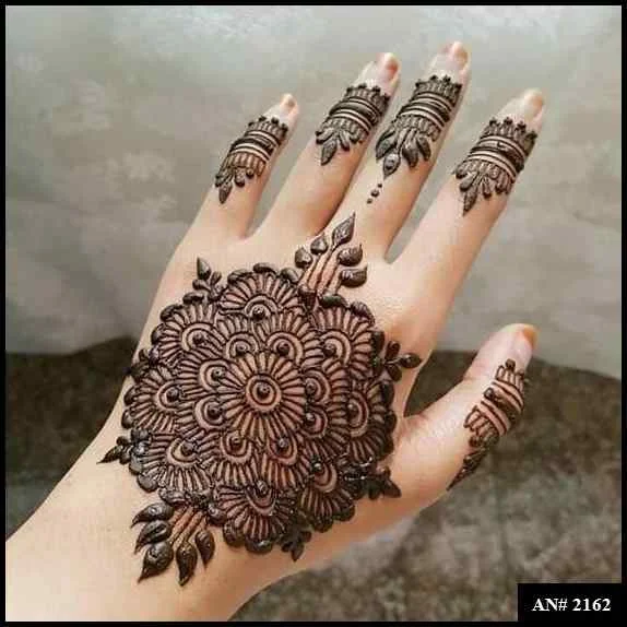Flower Mehndi Design For Front Hand