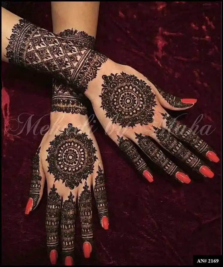 Flower Mehndi Design For Front Hand