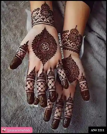 Flower Mehndi Design For Front Hand