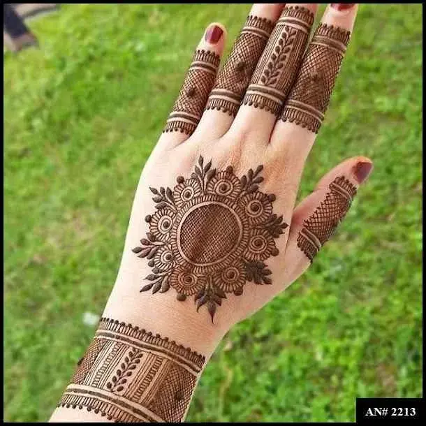 Flower Mehndi Design For Front Hand