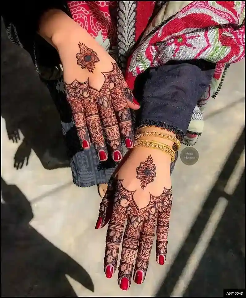 Flower Mehndi Design For Front Hand