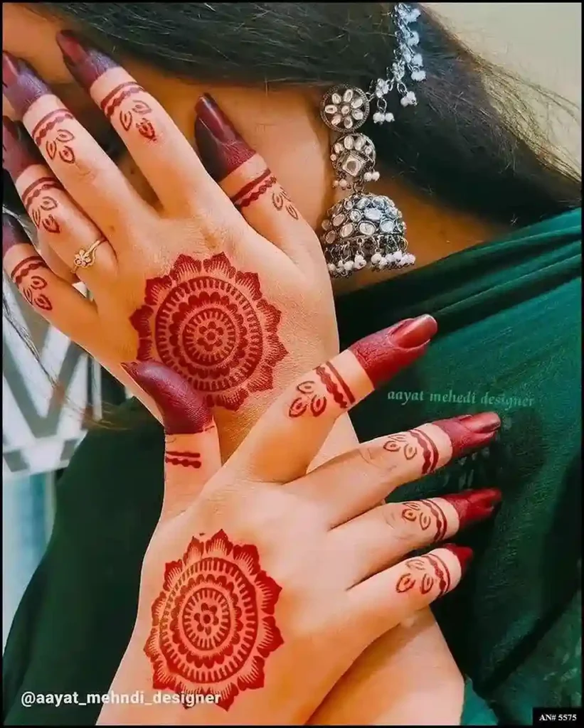 Flower Mehndi Design For Front Hand