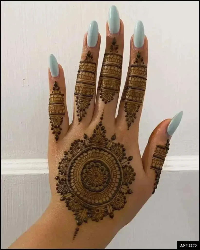Flower Mehndi Design For Front Hand