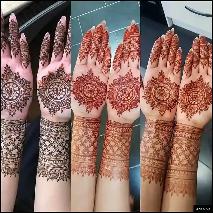 Flower Mehndi Design For Front Hand