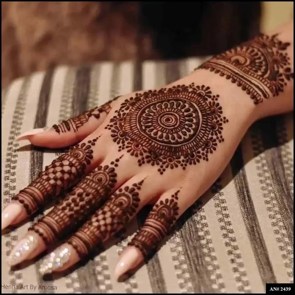 Flower Mehndi Design For Front Hand