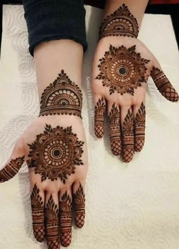 Flower Mehndi Design For Front Hand