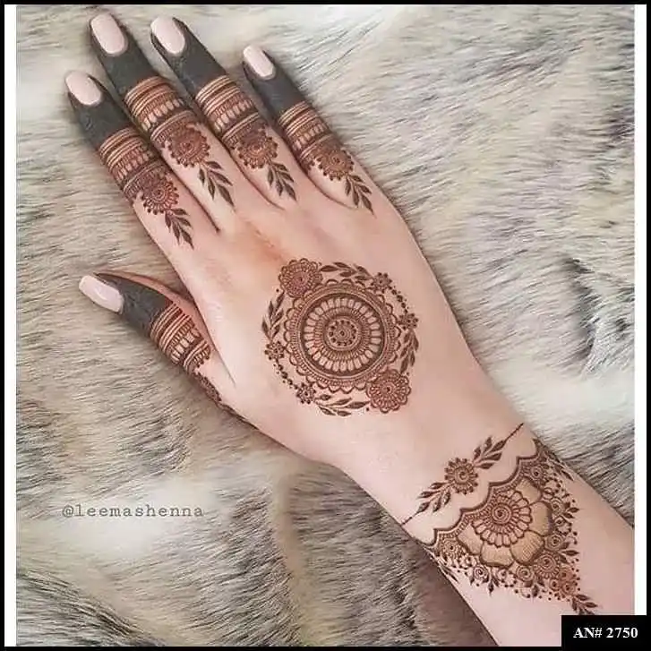 Flower Mehndi Design For Front Hand
