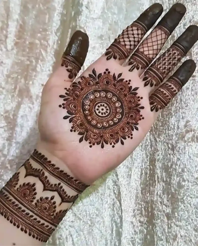 Flower Mehndi Design For Front Hand
