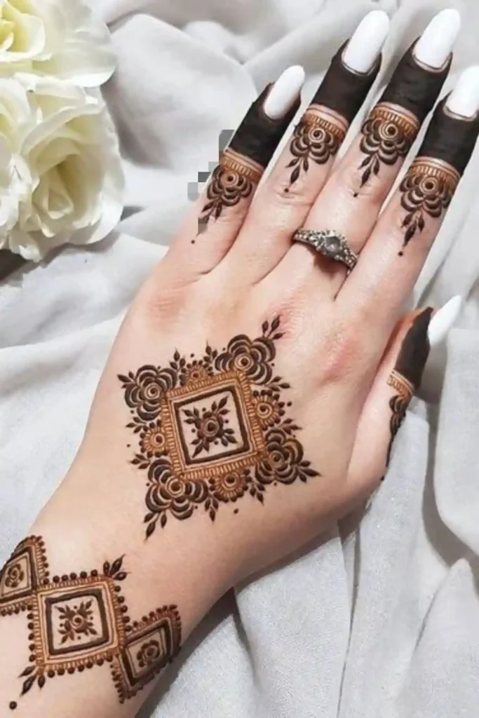Flower Mehndi Design For Front Hand