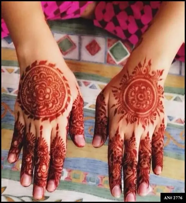 Flower Mehndi Design For Front Hand