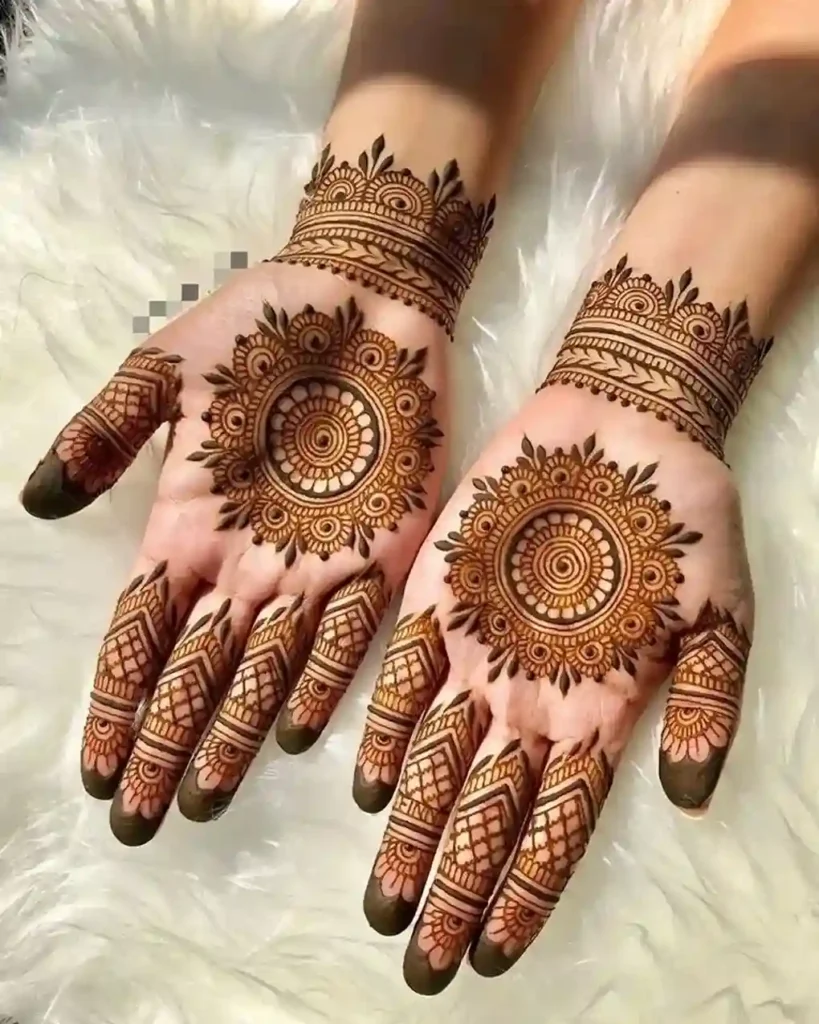 Flower Mehndi Design For Front Hand