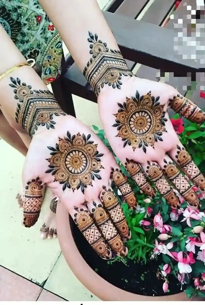 Flower Mehndi Design For Front Hand
