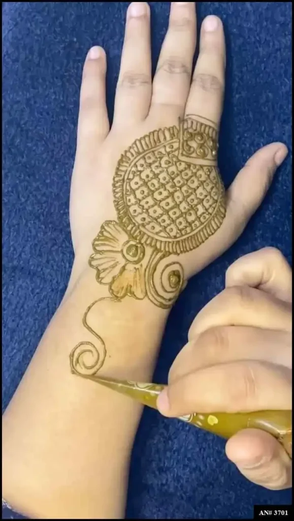 Flower Mehndi Design For Front Hand