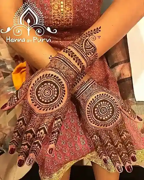 Flower Mehndi Design For Front Hand