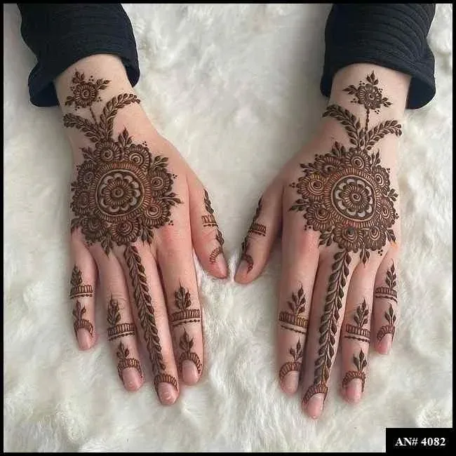 Flower Mehndi Design For Front Hand