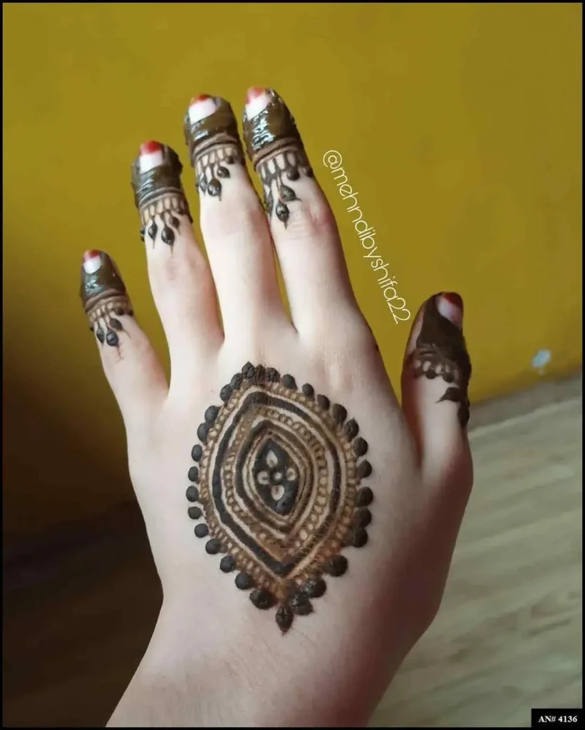 Flower Mehndi Design For Front Hand