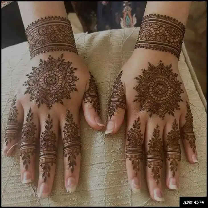 Flower Mehndi Design For Front Hand