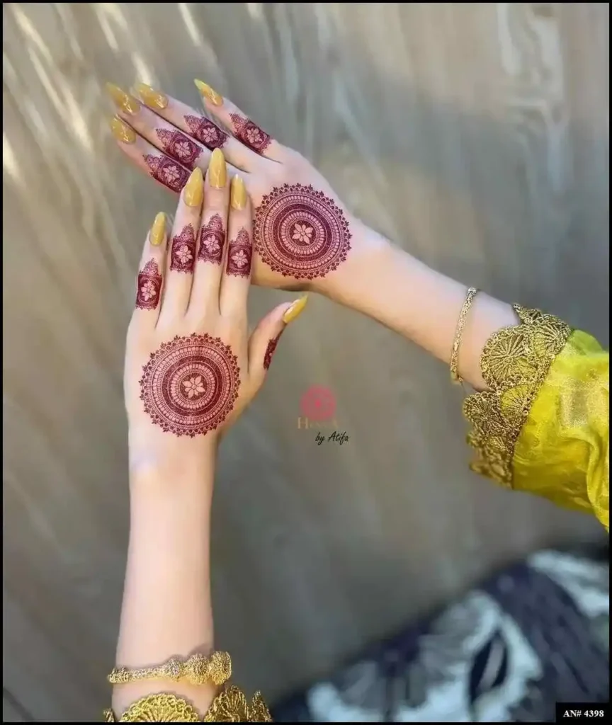 Flower Mehndi Design For Front Hand