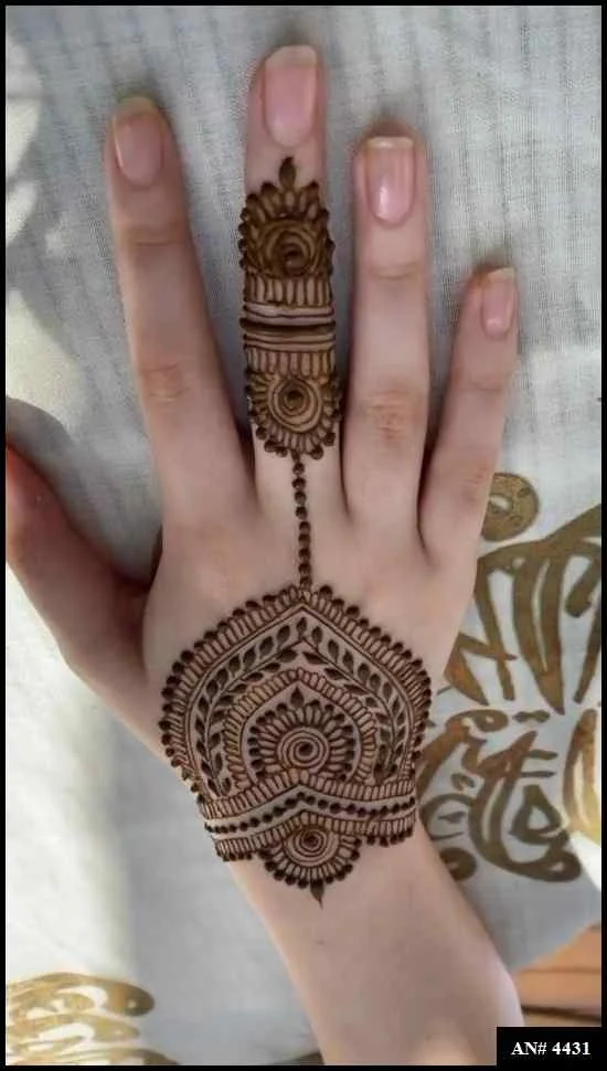 Flower Mehndi Design For Front Hand