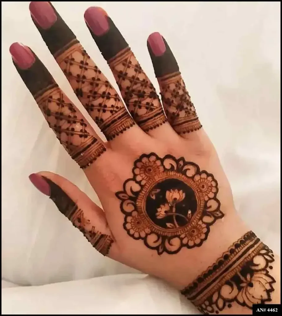Flower Mehndi Design For Front Hand