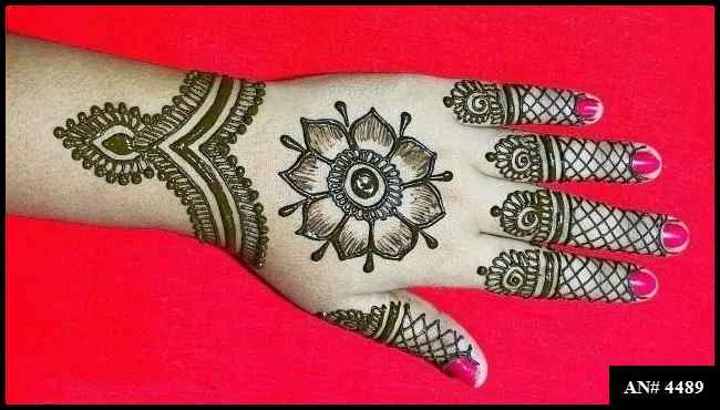 Flower Mehndi Design For Front Hand