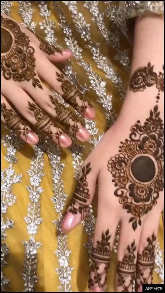 Flower Mehndi Design For Front Hand