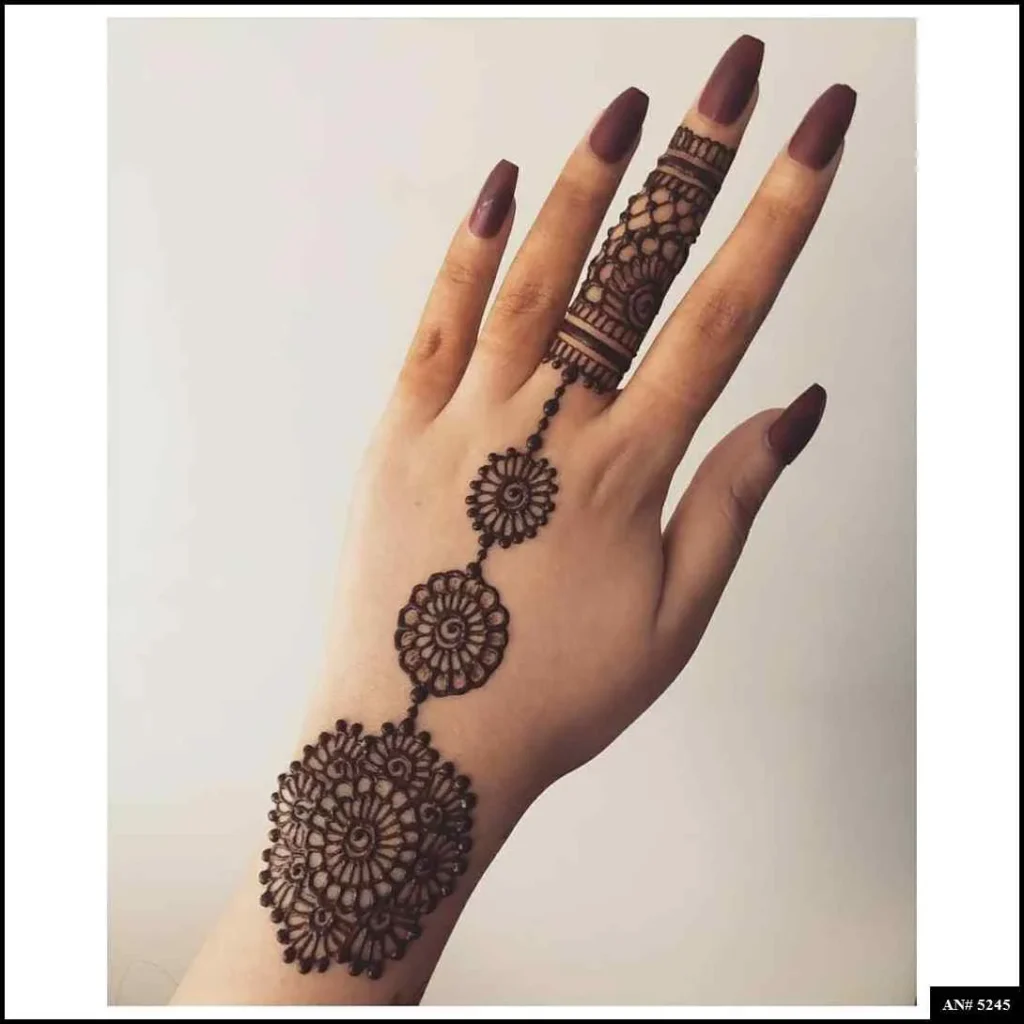Flower Mehndi Design For Front Hand