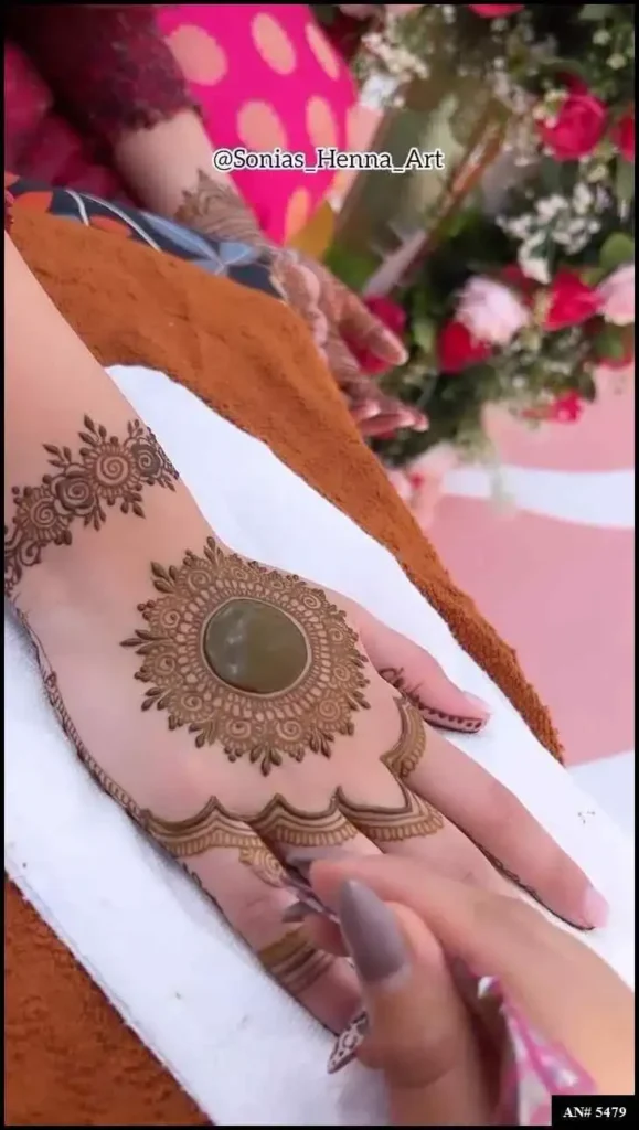 Flower Mehndi Design For Front Hand