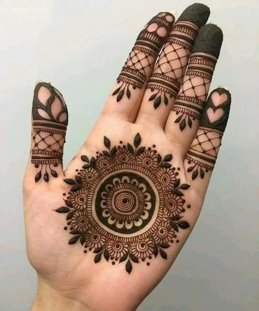 Flower Mehndi Design For Front Hand