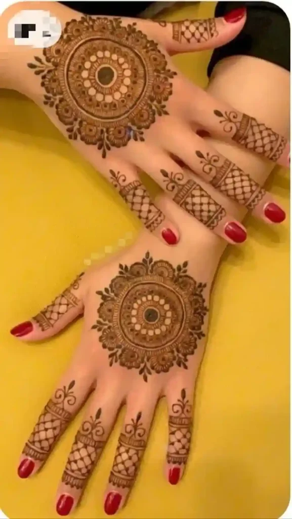 Flower Mehndi Design For Front Hand