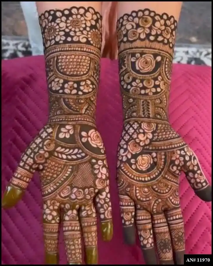 Modern full hand mehndi design Modern full hand mehndi design