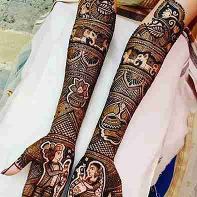 full hand mehndi design