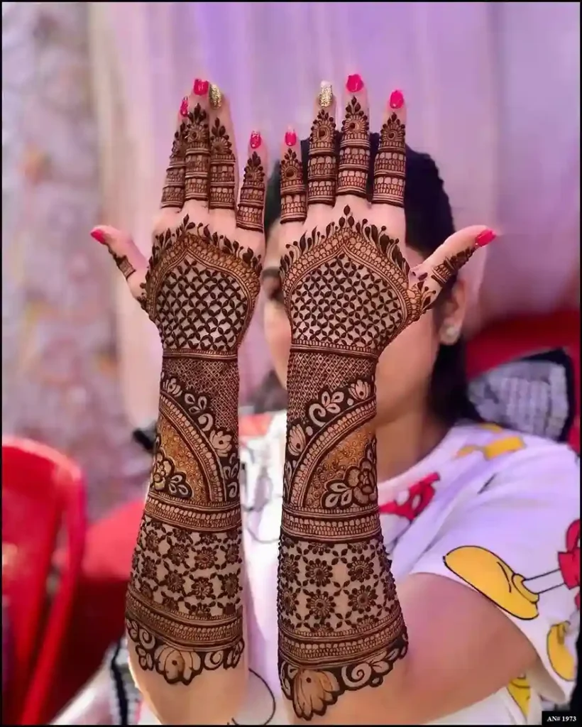 Modern full hand mehndi design Modern full hand mehndi design