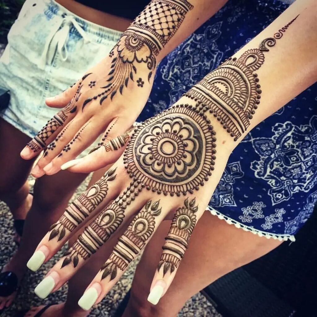 Easy Simple Circle Mehndi Design