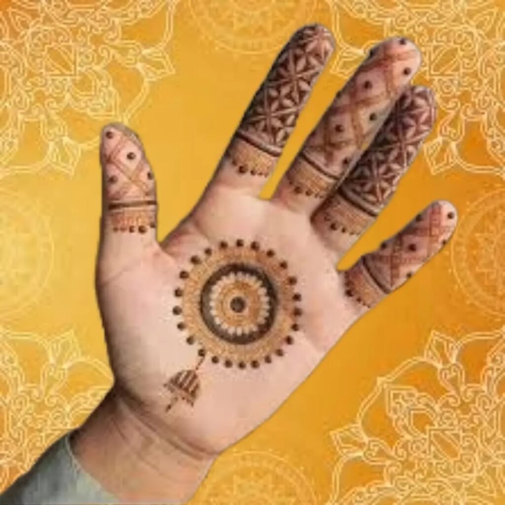 Easy Simple Circle Mehndi Design