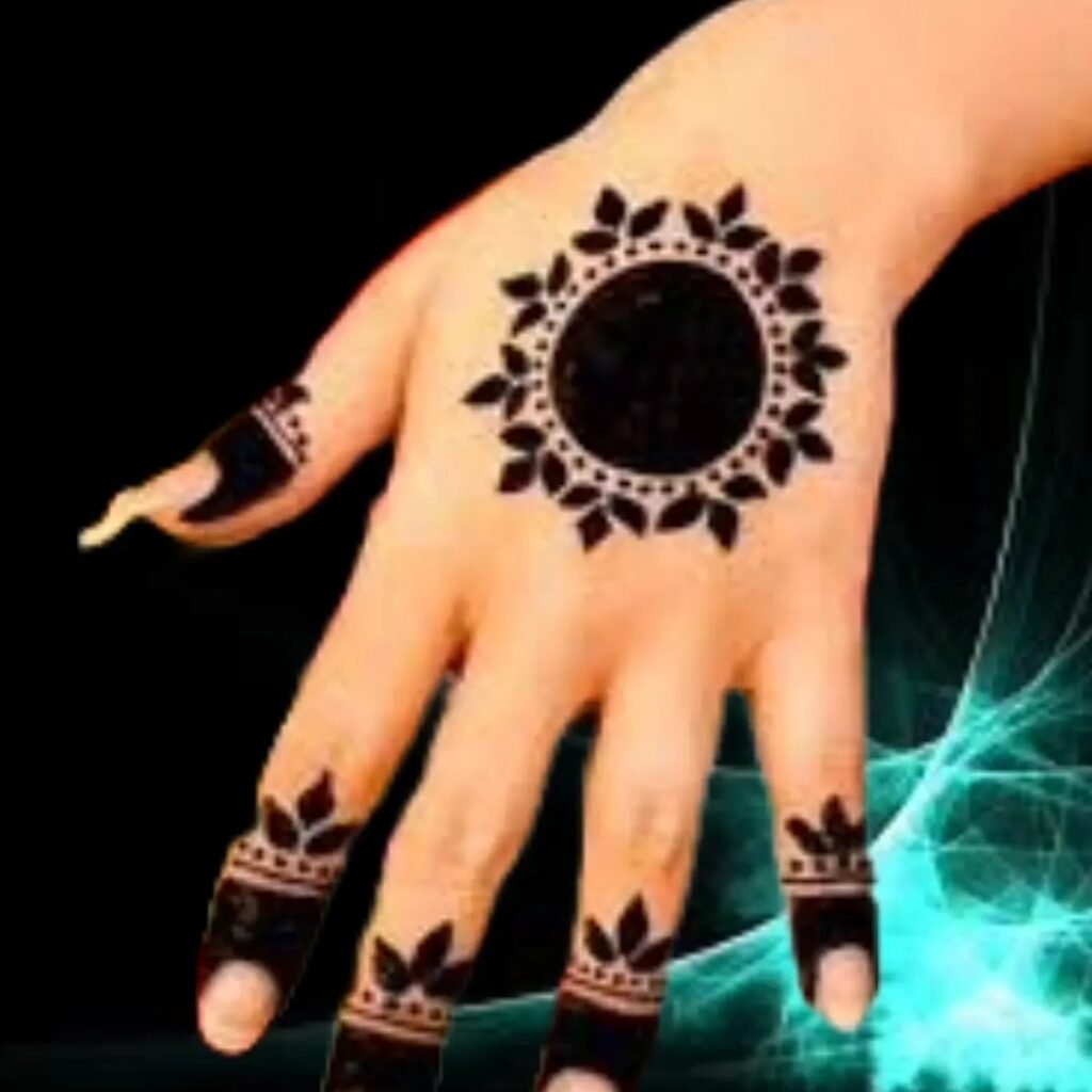 Easy Simple Circle Mehndi Design