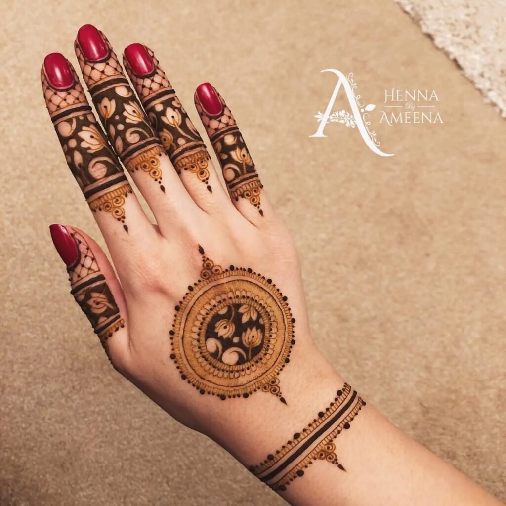 Easy Simple Circle Mehndi Design