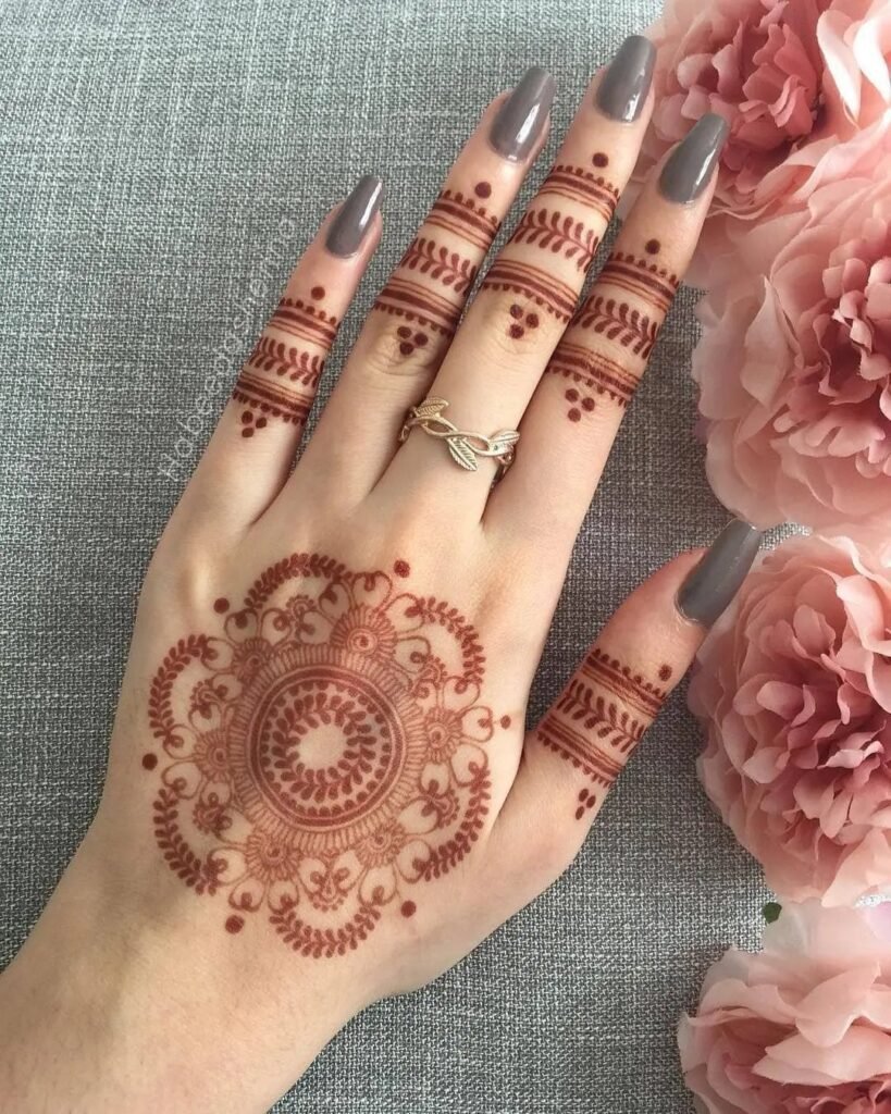 Easy Simple Circle Mehndi Design