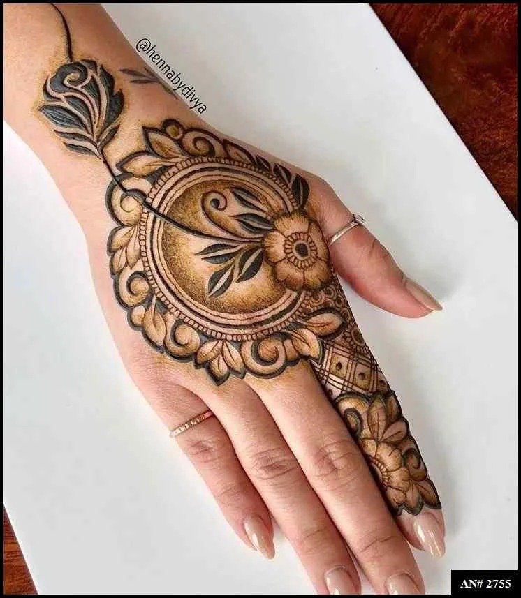 Easy Simple Circle Mehndi Design